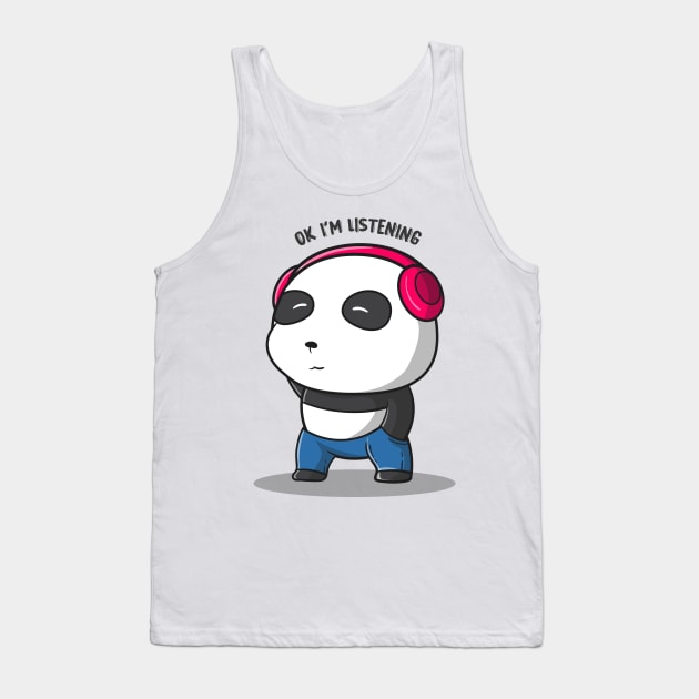 cute animal friendly panda Tank Top by WhatsDax